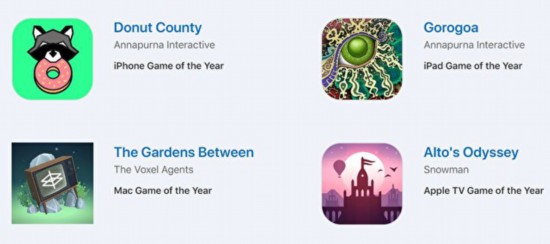 Apple公布2018年度最佳游戏及热门游戏排行榜