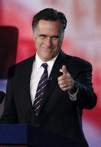 2012年11月,罗姆尼在波士顿参加选举集会。